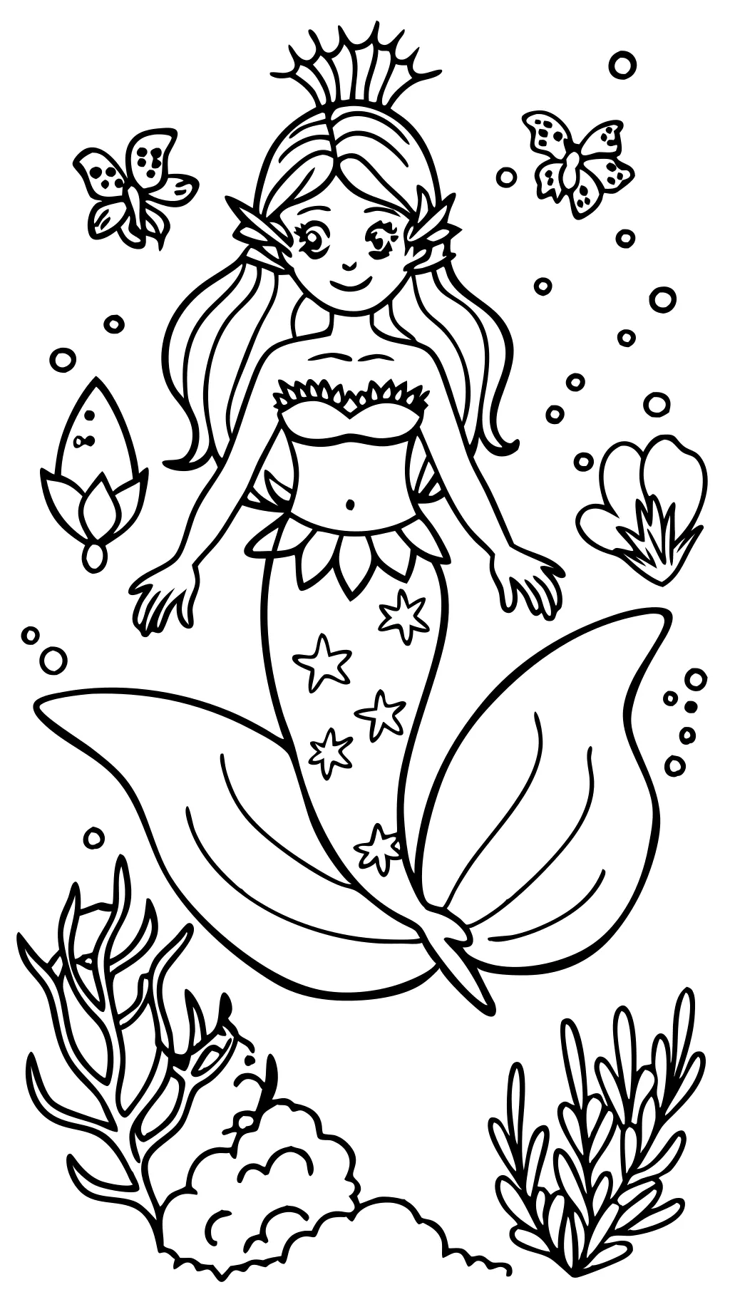 coloring pages of fairies and mermaids